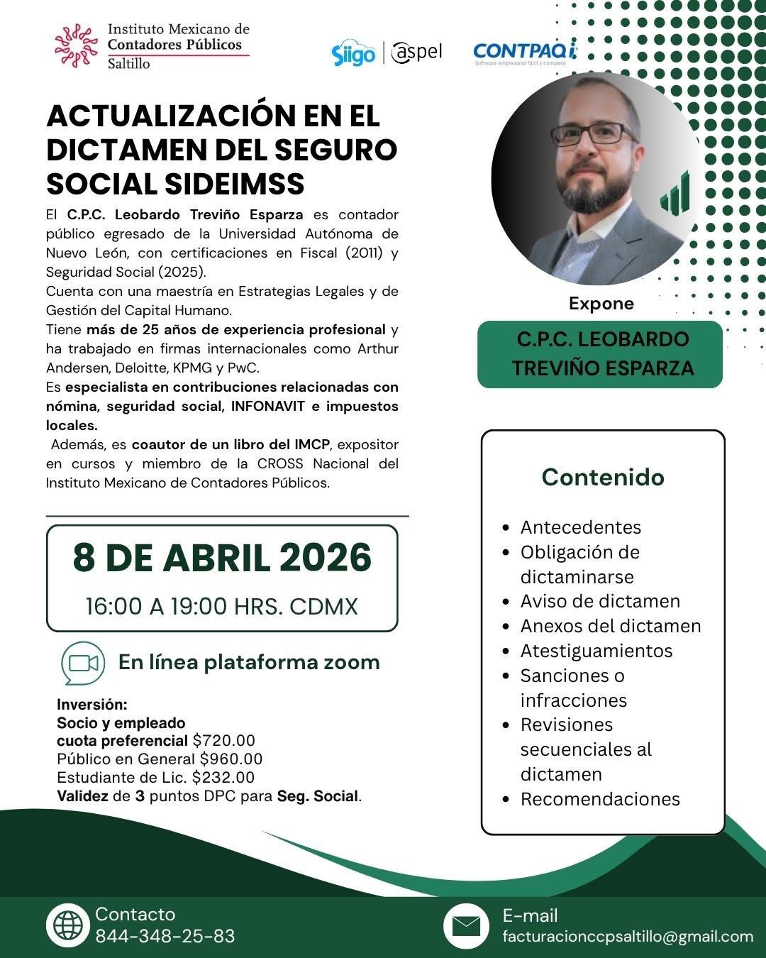 Actualización en el Dictamen del Seguro Social SIDEIMSS